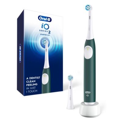 Oral B iO Series 2 Electric Toothbrush Dark Green Gentle on Gums Advanced Clean
