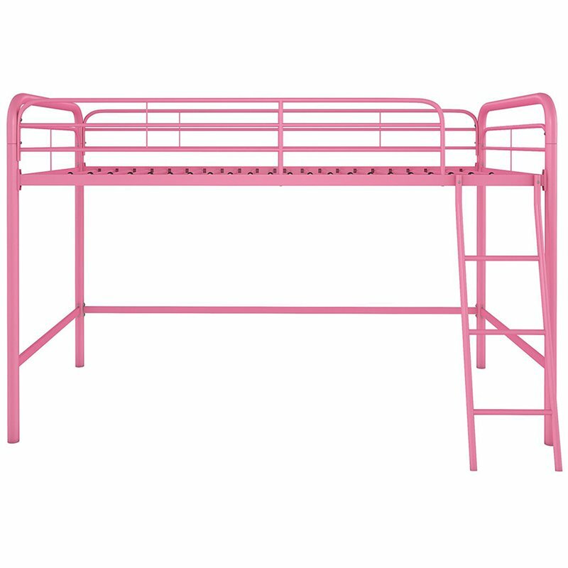 DHP Junior Twin Metal Loft Bed in Pink eBay
