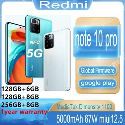 Xiaomi Redmi Note 10 Pro 5G 128GB 256GB LTE Android Global SmartPhone New Sealed