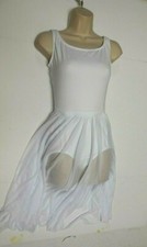 Body Wrappers P743 Bow Back White Ladies Ballet dress Microfiber LG/XLarge