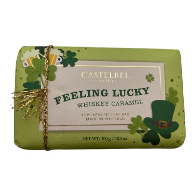St.Patrick's Feeling Lucky Whiskey Caramel Fragranced Soap Bar Castelbel Porto