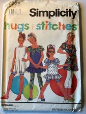 New Uncut FF Size 7-10 Girls Leggings & Tops Sewing Pattern, Simplicity 7728