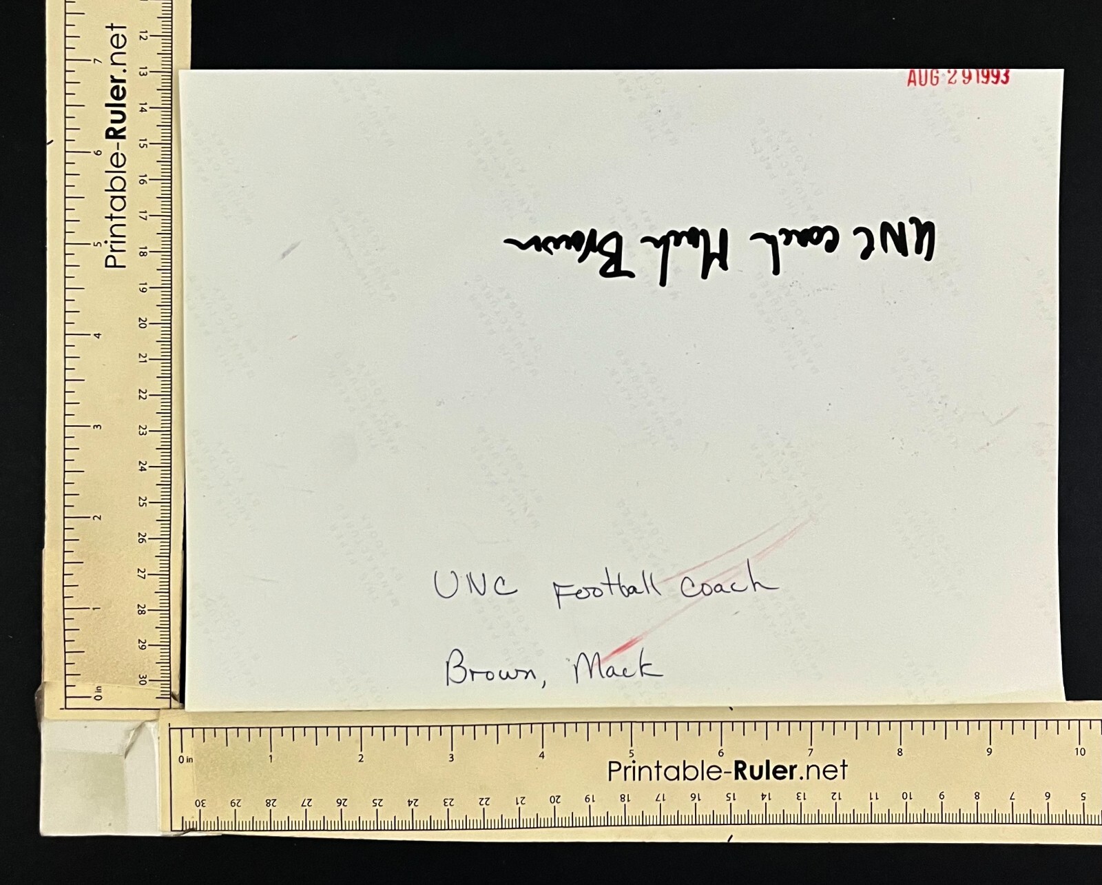 1993 UNC North Carolina Football Head Coach Mack Brown Practice VTG Press Photo thumbnail 2