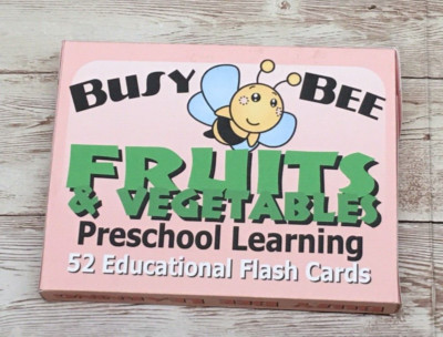 Fruits and Vegetables- Busy Bee Preschool Learning - 52 Educational Flash Cards
