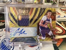 2019-20 Panini Select Cameron Johnson Gold Wave Rookie Patch Auto SSP 