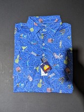 NWT MEN'S JOHNNIE-O LUAU POLO, SIZE: S, COLOR: LAKE M3 