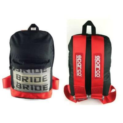 JDM TK Bride Outdoor Laptop Rucksack Motorrad Racing Tasche Harness Strap Bag