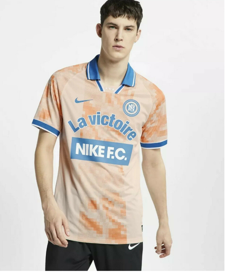 Nike La Victoire Home Soccer Men Jersey Guava Blue AQ0660 838 (Medium)