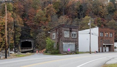 Photo:Kimball WV Railroad Tunnel Entrance Downtown 2015 Appalachian Town