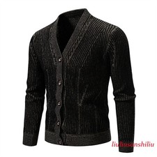Men Slim Long Sleeve Casual Sweater Coat Tops Knitted Cardigan Pullover Jacket