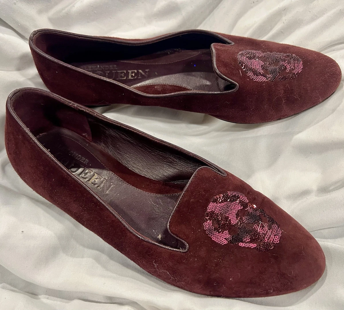 美品　Alexander McQueen スカル フラット バレエシューズ Alexander McQueen Women's Suede Ballet Flats for sale | eBay