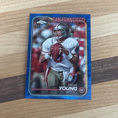 2024 Topps Chrome - Steve Young #178 Blue Sonar Refractor 001/150 First On Print