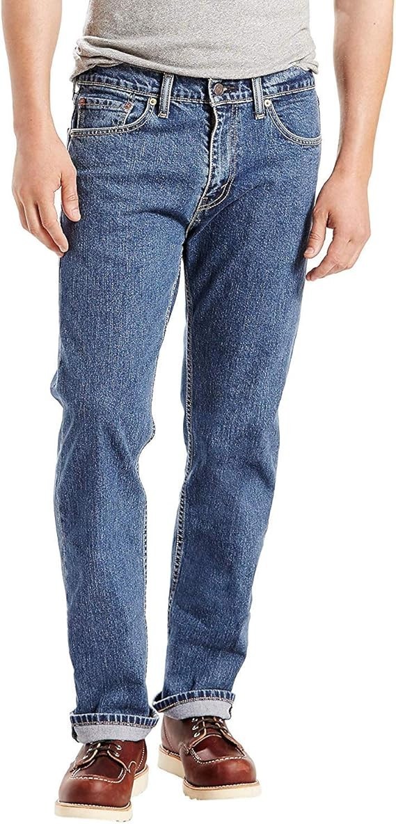 Levi's Men's 505 Regular Fit Jeans Standard Stonewash - 34W X 30L *NEW*
