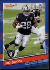 2021 DONRUSS RETRO 1991 #29 JOSH JACOBS LAS VEGAS RAIDERS FOOTBALL PACKERS