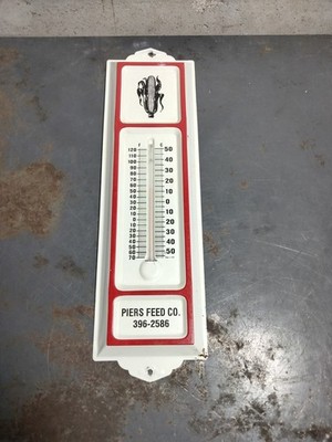 Vintage Piers Feed Co. Holland Michigan Farm advertising thermometer 