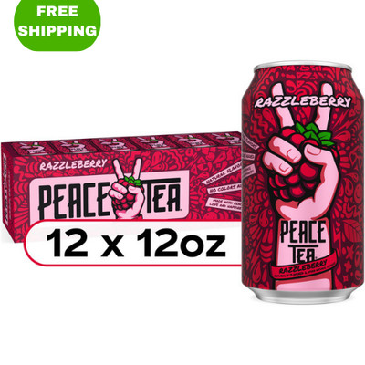 Peace Tea Razzleberry Iced Tea 12 fl oz Cans 12 Pack Raspberry Tea Drink
