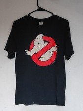 Ghostbusters Classic Logo TShirt Mens Size M 2008 Movie Promo T BLEACH STAINS