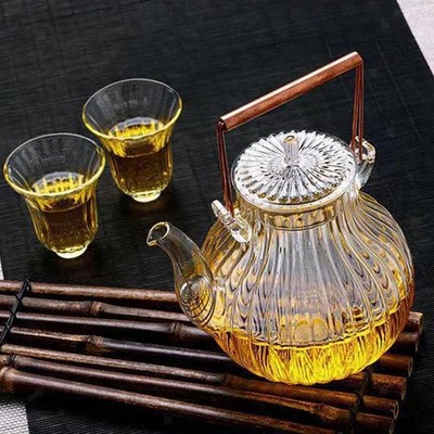shamjina 750ml Teekessel Kung Fu Teeservice Teekocher Teegeschirr hitzebeständig klar