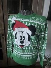 Disney Mickey Mouse Green Ugly Christmas Holiday Sweater Size M