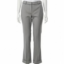 Liz Claiborne Aura Gray Tailored Dress Pants Womens 6 Cuffed Stretch Career Work