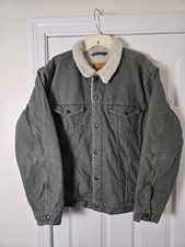Levi's Olive Green SherpaLined Trucker Jacket Men's Size Large XL