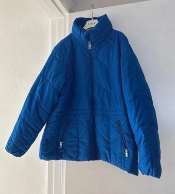 marks and spencer Women s Size 20 Uk Blue Short Puffer Jacket With Good Unused
