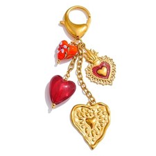 Keychains for Women: Cute Keychain Purse Charms for Handbags, Bag Heart Gold