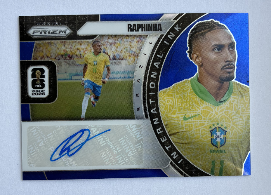 2026 Panini Prizm FIFA World Cup Raphinha International Ink Auto 25/25 Brazil 