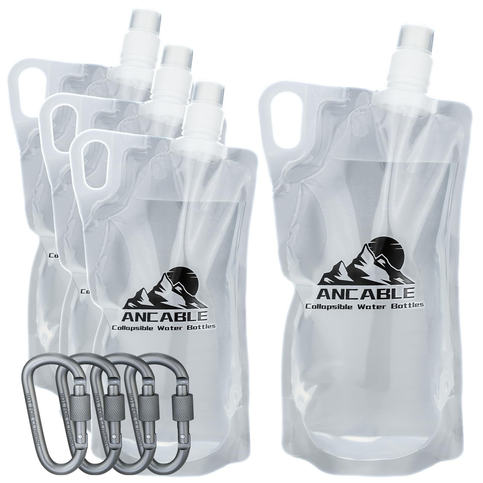 Portable Collapsible Water Bottle - 550ml BPA-Free Silicone Foldable for Travel