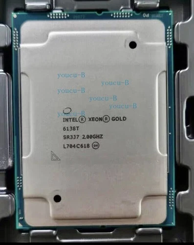 Intel Xeon Gold 6138T 2.0GHz-3.7GHz 20 Core LGA 3647 125W 27.5MB CPU Processor