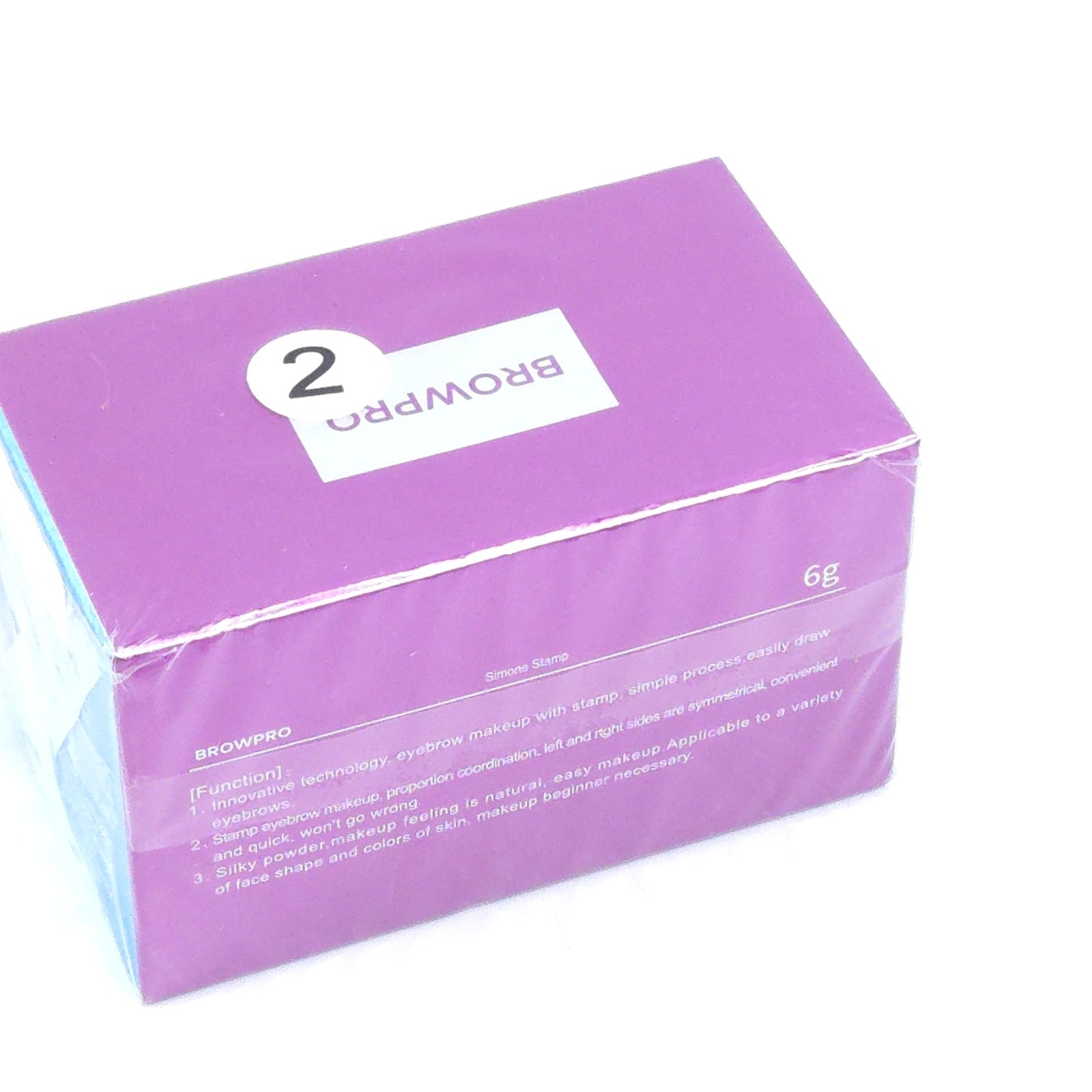 Browpro #2 Eyebrow Simone Stamp Unibrow Light Brown Color Exp 2027 Sealed