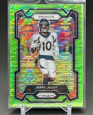 2023 Panini Prizm Jerry Jeudy #87 Neon Green Pulsar Prizm