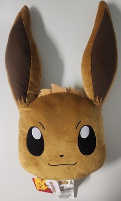  Pokemon Eevee - Plush Face Pillow 31'' Ear To Ear  11x 11'' - New With Tags 
