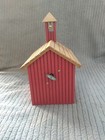 Vintage wooden school house & teacher 1987 animated music box plays School Days — photo 9