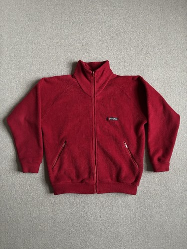 Berghaus, Vintage Berghaus Polarplus 90s Fleece Jacket Red Made In Gt. Britain Medium