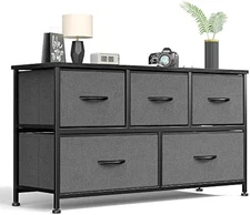 Sweetcrispy Dresser for Bedroom 5 Fabric Drawers Dresser Clothes Cabinet