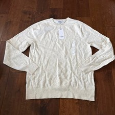 Goodfellow Co Mens Crewneck Long Sleeve Sweater Oatmeal Lightweight Size M