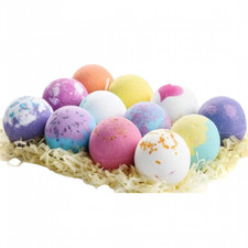 Handmade Bath Bombs Gift Set - 12 Organic Fizzing Bath Bombs for Spa Relaxation