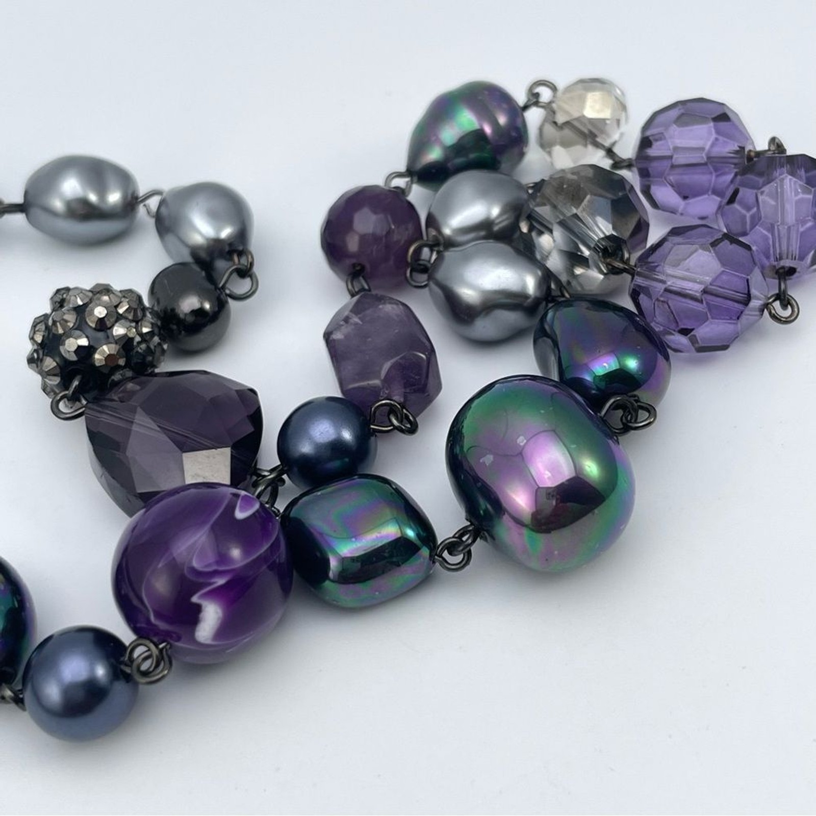 Statement Chico’s Statement Necklace Gray Velvet … - image 4