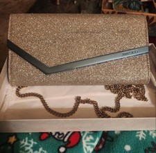NEEDS TO BE SOLD Jimmy Choo Emmie Platinum Ice Glitter Clutch