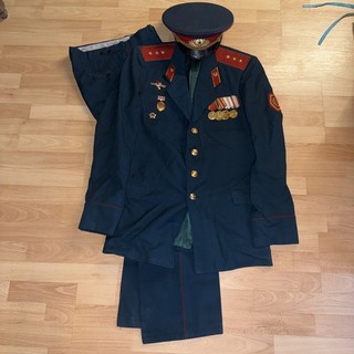 Uniform UDSSR Offizier Jacke Hose Mütze Sehr Lang