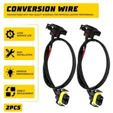 2X 5202 H16 PSX24W -- H11 H8 Fog Light Conversion Wire Harness Pigtail Extension
