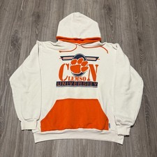 Vintage 1980s Clemson University Tigers SweatShirt Hoodie Adult Size Small 80s