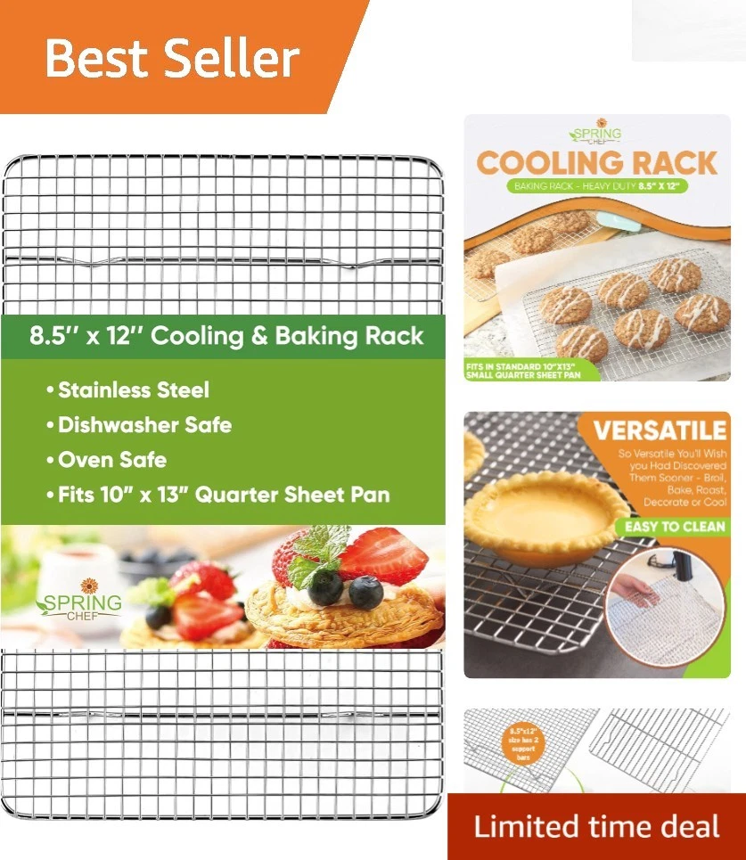 8.5x12 Inch Stainless Steel Cooling Rack - Oven Safe, Dishwasher Safe, Heavy ...
Opens in a new wind