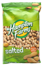 5 PACK - Hampton Farms Salted In-Shell Peanuts 5 lb Total 25 lbs FRESH