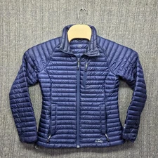 L.L. Bean Ultralight 850 Down Jacket Women XS Navy Blue DownTek Puffer Packable