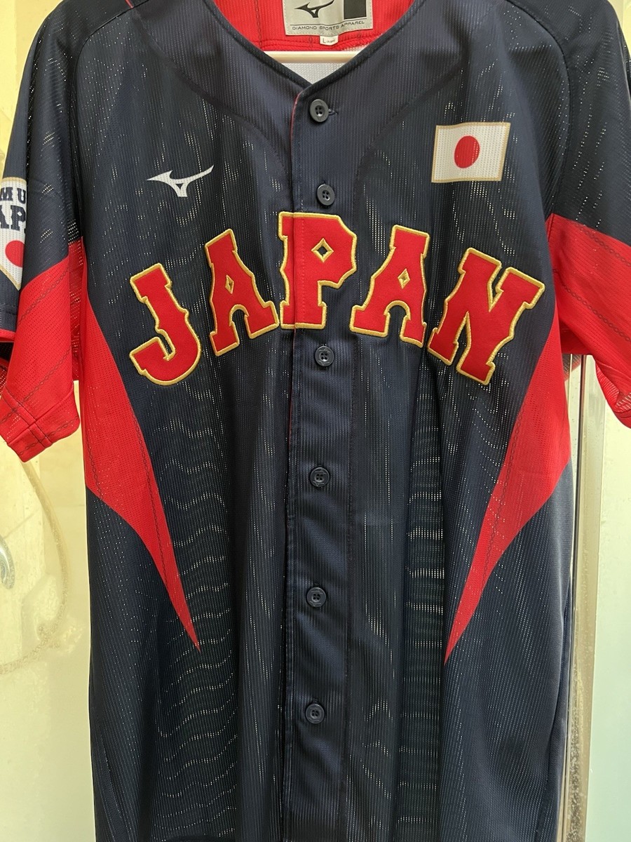NEW MIZUNO Japan WBC WORLD BASEBALL Classic Jersey Navy Red