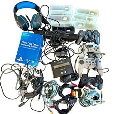 Job Lot Bundle of Mixed Gaming Accessories & Sega mega Drive Console (Untested)