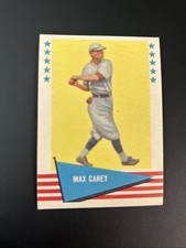 1961 Fleer Baseball Greats - Max Carey #12 (RC)