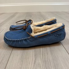 NEW UGG Dakota Blue Jay Suede Moccasin Slippers 5612 W BJY Womens Size 5